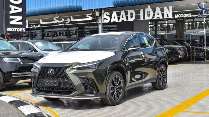 New Lexus NX 350 II, 2.4 l, 2022 in Dubai by Saad Idan Motors, Green color. GCC Specs | AUTO.AE