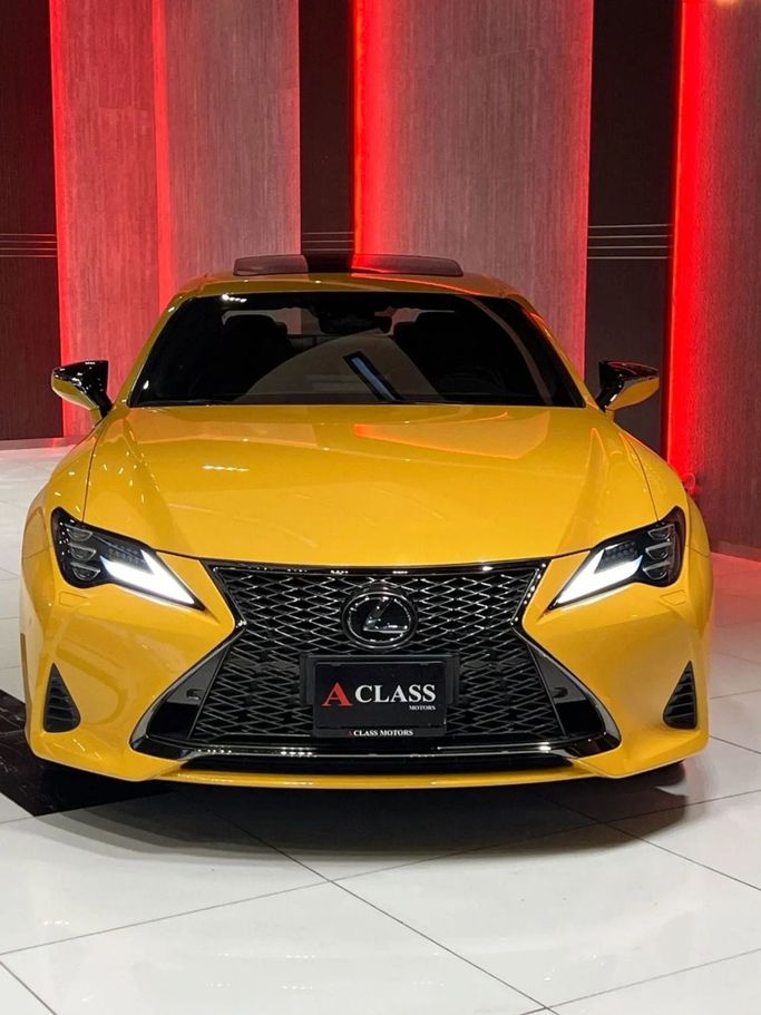 Used Lexus RC 350 I Facelift, 3.5 l, 2023 in Dubai by A Class Motors, Yellow color.  | AUTO.AE