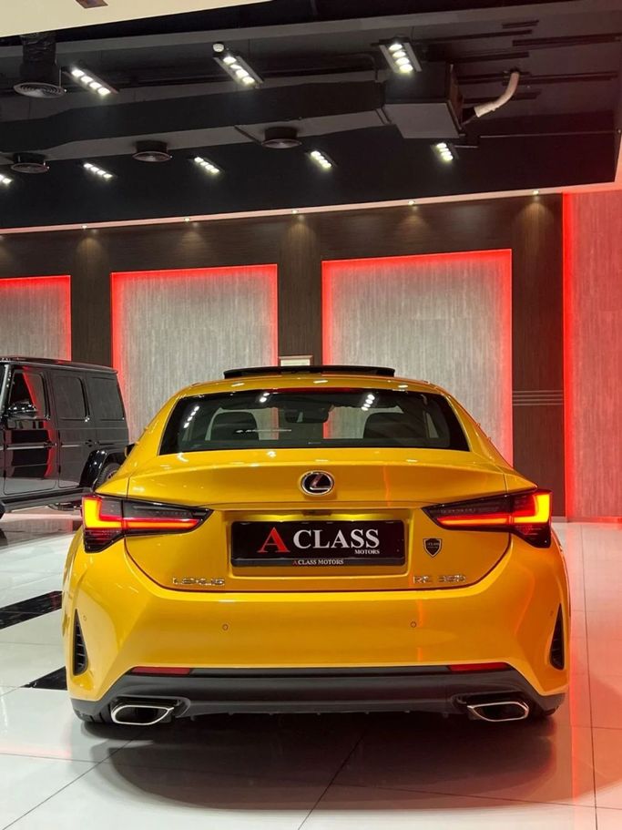 Used Lexus RC 350 I Facelift, 3.5 l, 2023 in Dubai by A Class Motors, Yellow color.  | AUTO.AE