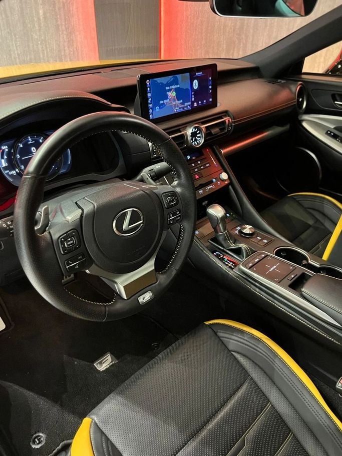 Used Lexus RC 350 I Facelift, 3.5 l, 2023 in Dubai by A Class Motors, Yellow color.  | AUTO.AE