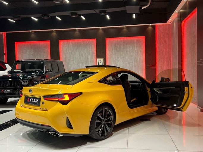 Used Lexus RC 350 I Facelift, 3.5 l, 2023 in Dubai by A Class Motors, Yellow color.  | AUTO.AE