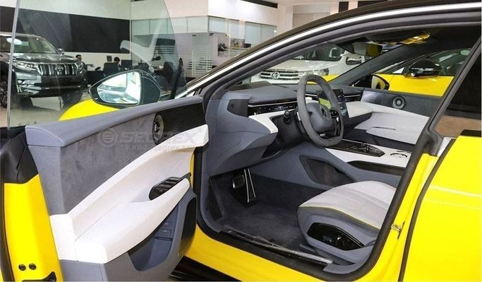 New Lotus Emeya, 2024 in Dubai by Segrex Auto, Yellow color. Chinese Specs | AUTO.AE