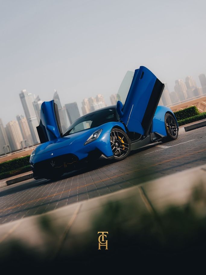 Used Maserati MC20, 3.0 l, 2023 in Dubai by TCH MOTORS, Blue color. Japanese Specs | AUTO.AE