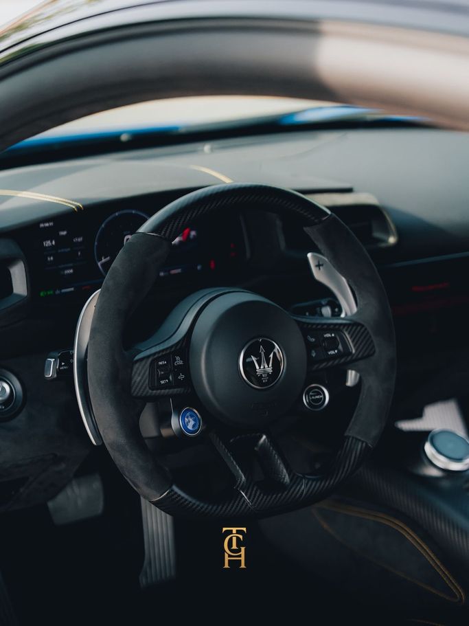 Used Maserati MC20, 3.0 l, 2023 in Dubai by TCH MOTORS, Blue color. Japanese Specs | AUTO.AE