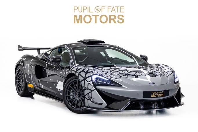 New McLaren 620R I, 3.8 l, 2020 in Dubai by PUPIL OF FATE MOTORS, Silver color. GCC Specs | AUTO.AE