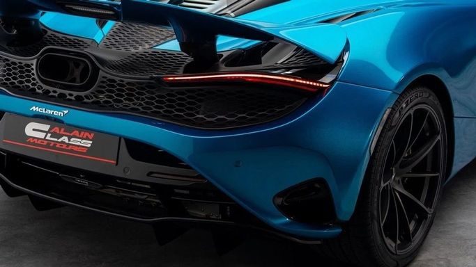 New McLaren 750S, 4.0 l, 2024 in Dubai by Al Ain Class Motors, Blue color. GCC Specs | AUTO.AE