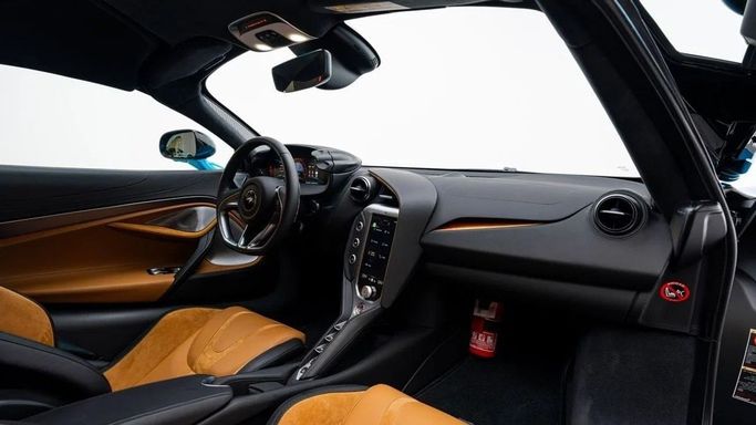 New McLaren 750S, 4.0 l, 2024 in Dubai by Al Ain Class Motors, Blue color. GCC Specs | AUTO.AE