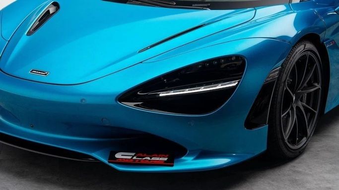 New McLaren 750S, 4.0 l, 2024 in Dubai by Al Ain Class Motors, Blue color. GCC Specs | AUTO.AE