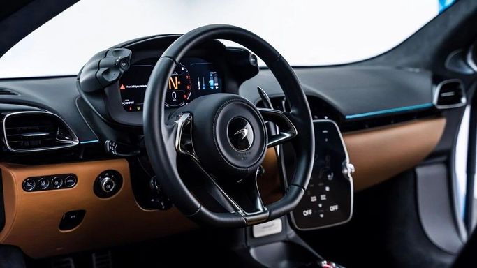 New McLaren Artura, 3.0 l, 2023 in Dubai by Al Ain Class Motors, Blue color. GCC Specs | AUTO.AE