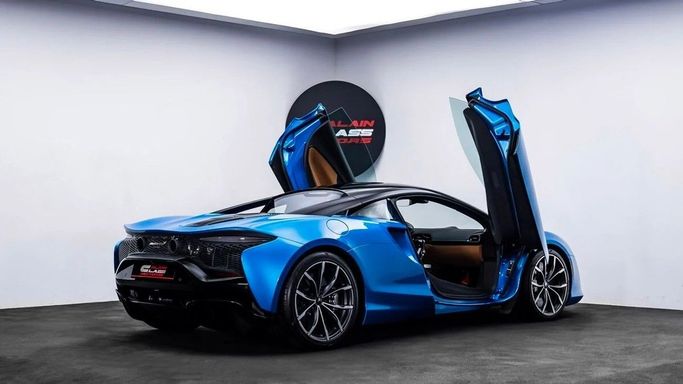 New McLaren Artura, 3.0 l, 2023 in Dubai by Al Ain Class Motors, Blue color. GCC Specs | AUTO.AE