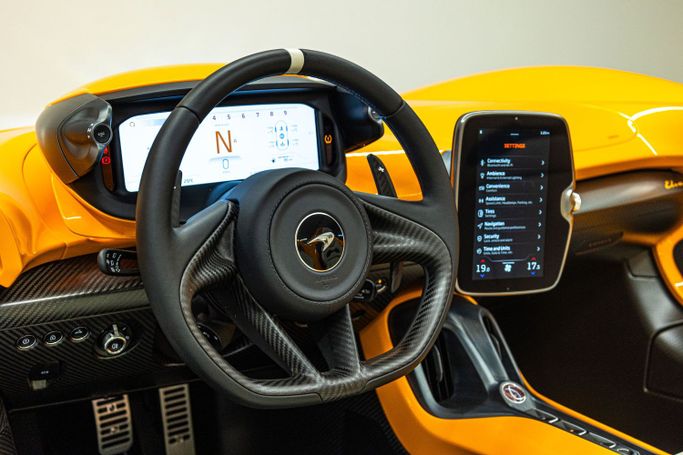 New McLaren Elva, 4.0 l, 2021 in Dubai by PUPIL OF FATE MOTORS, Orange color. GCC Specs | AUTO.AE