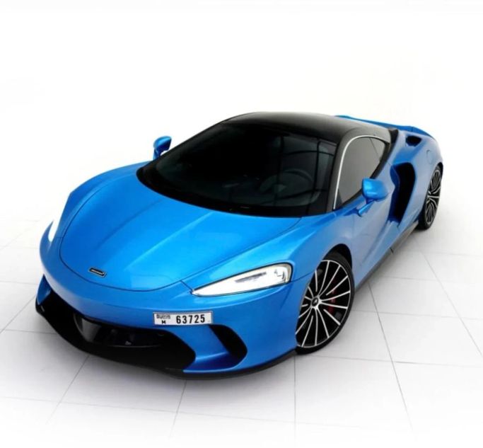 McLaren GT, 2023  كوبيه للتأجير في في دبي من DELTA RENTALS، اللون أزرق فاتح | AUTO.AE