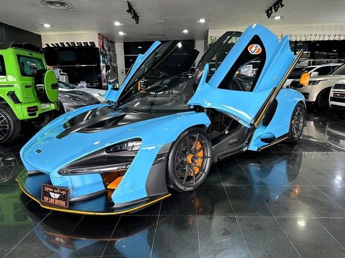 Подержанный McLaren Senna, 4.0 л, 2019 в Дубае от Top Line Motors Голубой цвет. GCC | AUTO.AE