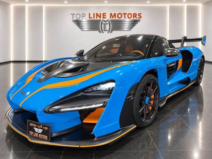 مستعملة ⁦McLaren Senna، 4.0 l، 2019⁩ في في الإمارات, دبي من Top Line Motors، اللون أزرق. مواصفات الخليج | AUTO.AE | إعلان #291537