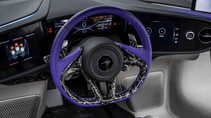 New McLaren Speedtail I, 4 l, 2021 in Dubai by Al Ain Class Motors, Blue color. GCC Specs | AUTO.AE