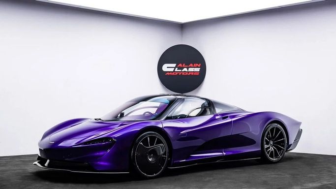 New McLaren Speedtail I, 4 l, 2021 in Dubai by Al Ain Class Motors, Blue color. GCC Specs | AUTO.AE