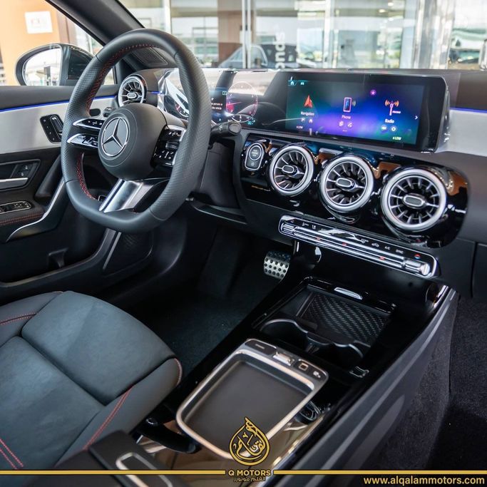 New Mercedes-Benz A-Class 180 IV (W177) Facelift, 1.3 l, 2025 in Dubai by Q Motors, Black color. GCC Specs | AUTO.AE