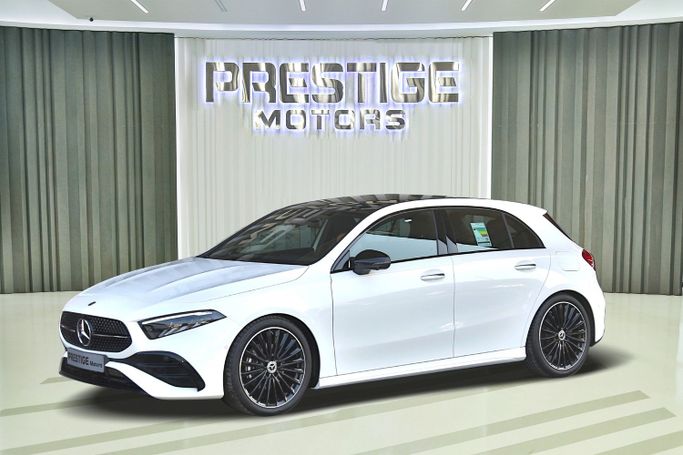 New Mercedes-Benz A-Class 200 IV (W177) Facelift, 1.3 l, 2025 in Dubai by Prestige motors, White color. GCC Specs | AUTO.AE