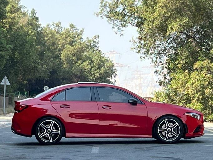 Used Mercedes-Benz A-Class 220 IV (W177), 2.0 l, 2019 in Dubai by Prestige motors, Red color. GCC Specs | AUTO.AE