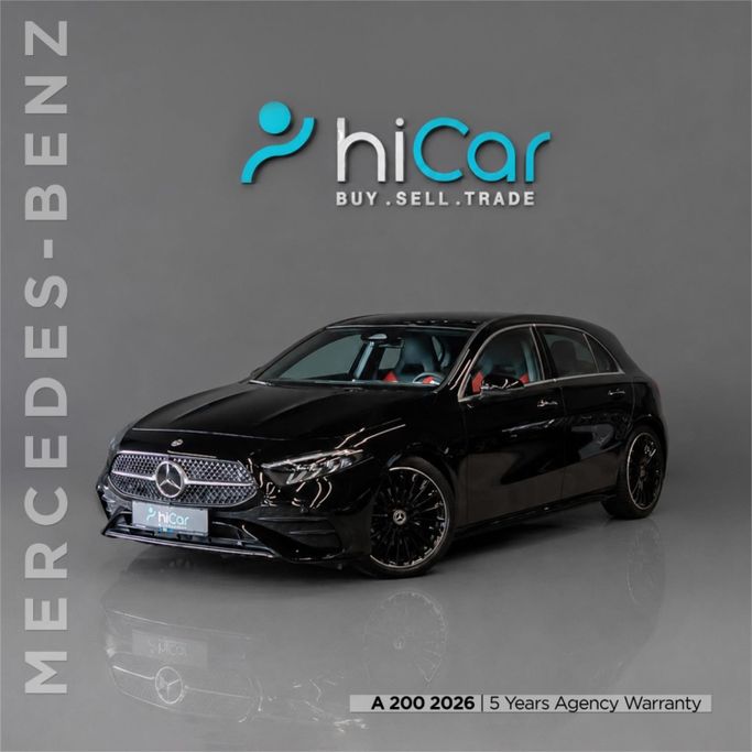 جديدة Mercedes-Benz A-Class 200 عملية فيس ليفت IV (W177), 1.3 l, 2026 في في الإمارات, دبي من Hi Car Approved Pre-Owned Cars Showroom، اللون أسود.  | AUTO.AE | إعلان #278852