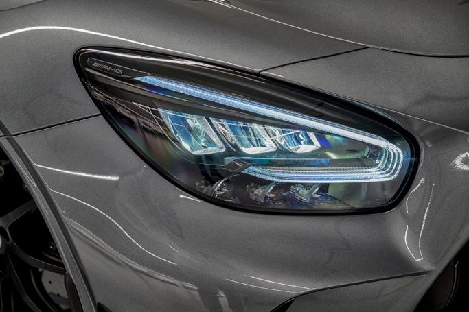 New Mercedes-Benz AMG GT Black Series I Facelift, 4.0 l, 2021 in Dubai by PUPIL OF FATE MOTORS, Grey color. GCC Specs | AUTO.AE
