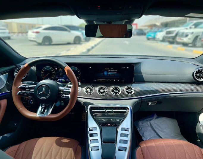 Used Mercedes-Benz AMG GT 43 I Facelift, 3.0 l, 2023 in Dubai, Grey color. GCC Specs | AUTO.AE