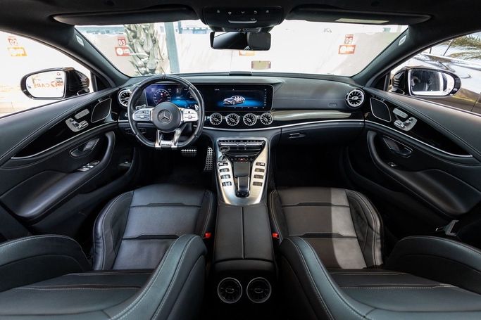 Used Mercedes-Benz AMG GT 43 I Facelift, 3.0 l, 2020 in Dubai by Linda Cars, Grey color. Japanese Specs | AUTO.AE