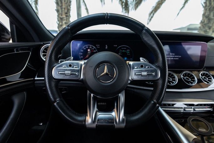 Used Mercedes-Benz AMG GT 43 I Facelift, 3.0 l, 2020 in Dubai by Linda Cars, Grey color. Japanese Specs | AUTO.AE