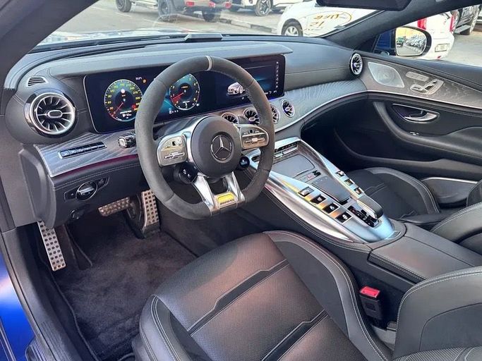 Подержанный Mercedes-Benz AMG GT 63 S I Рестайлинг, 4.0 л, 2019 в Дубае от Lucky Star Motors Синий цвет. Японская | AUTO.AE