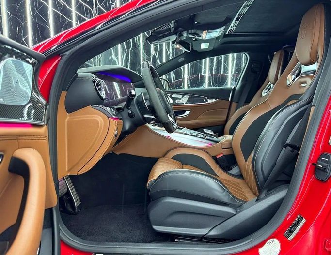 Used Mercedes-Benz AMG GT 63 S I Facelift, 4.0 l, 2019 in Dubai by Zeus Motors, Red color. Japanese Specs | AUTO.AE