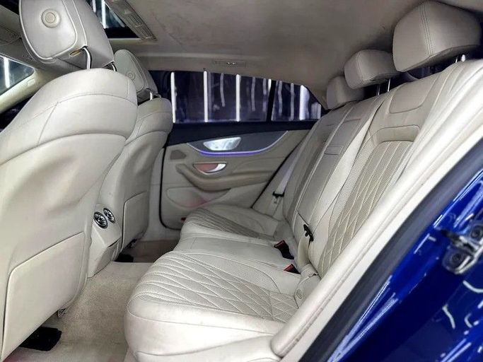 Used Mercedes-Benz AMG GT 43 I Facelift, 3.0 l, 2019 in Dubai by Zeus Motors, Blue color. GCC Specs | AUTO.AE