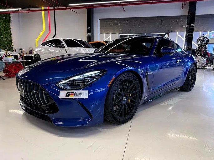Used Mercedes-Benz AMG GT 55 II, 4.0 l, 2024 in Dubai by GE Motors, Blue color. American Specs | AUTO.AE