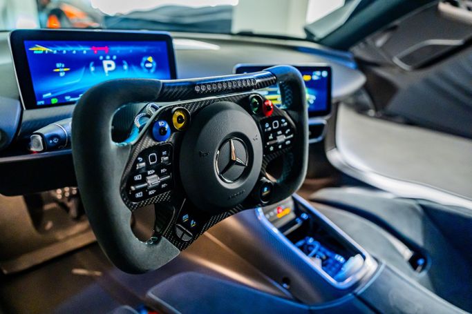 New Mercedes-Benz AMG ONE, 1.6 l, 2023 in Dubai, Silver color. European Specs | AUTO.AE