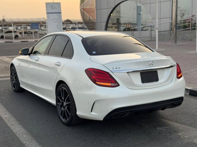 Used Mercedes-Benz C-Class AMG 43 AMG IV (W205), 3.0 l, 2016 in Dubai by Saeed Auto, White color. Japanese Specs | AUTO.AE