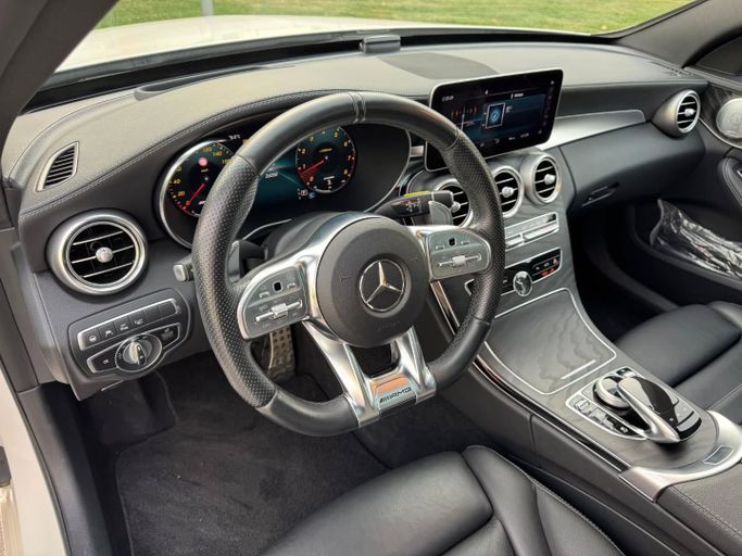 Used Mercedes-Benz C-Class AMG 43 AMG IV (W205) Facelift, 3.0 l, 2019 in Dubai by Saeed Auto, White color. Japanese Specs | AUTO.AE
