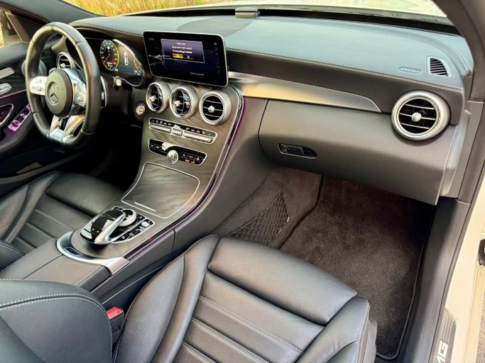 Used Mercedes-Benz C-Class AMG 43 AMG IV (W205) Facelift, 3.0 l, 2019 in Dubai by Saeed Auto, White color. Japanese Specs | AUTO.AE
