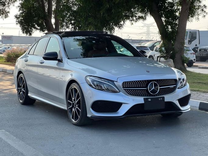 Used Mercedes-Benz C-Class AMG 43 AMG IV (W205) Facelift, 3.0 l, 2018 in Dubai by Saeed Auto, Grey color. Japanese Specs | AUTO.AE