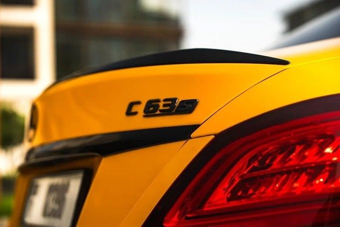 Used Mercedes-Benz C-Class AMG 63 AMG S IV (W205), 4.0 l, 2015 in Dubai by Shamil Motors, Yellow color. Japanese Specs | AUTO.AE