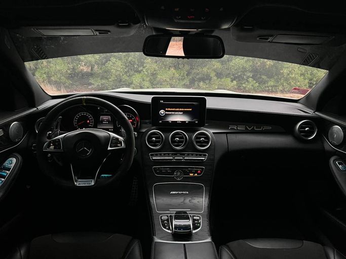 New Mercedes-Benz C-Class AMG 63 AMG IV (W205), 4.0 l, 2017 in Dubai by Prestige motors, White color. American Specs | AUTO.AE