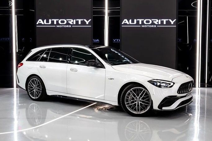 Used Mercedes-Benz C-Class AMG 43 AMG V (W206), 2.0 l, 2023 in Dubai by Autority Motors, White color. Japanese Specs | AUTO.AE