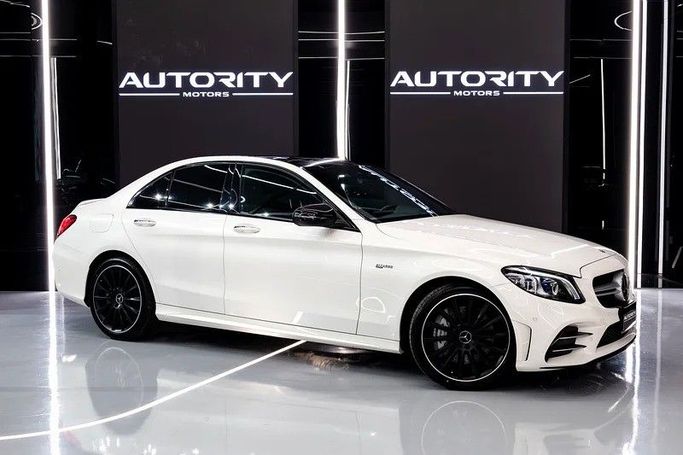 Used Mercedes-Benz C-Class AMG 43 AMG IV (W205), 3.0 l, 2018 in Dubai by Autority Motors, White color. Japanese Specs | AUTO.AE