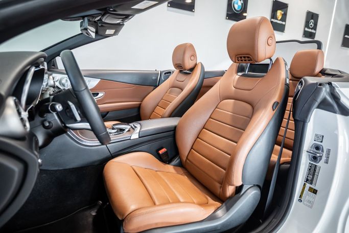 Used Mercedes-Benz C-Class 300 IV (W205) Facelift, 2.0 l, 2021 in Dubai by C7 Motors, White color. American Specs | AUTO.AE