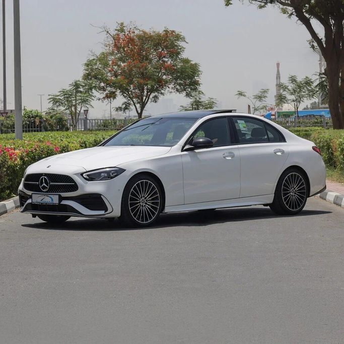 New Mercedes-Benz C-Class 200 V (W206), 1.5 l, 2025 in Dubai by Auto Max Group, White color. GCC Specs | AUTO.AE