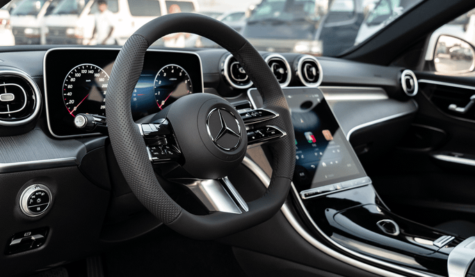 New Mercedes-Benz C-Class 200 V (W206), 1.5 l, 2025 in Dubai by Altass Motors, White color. Other | AUTO.AE