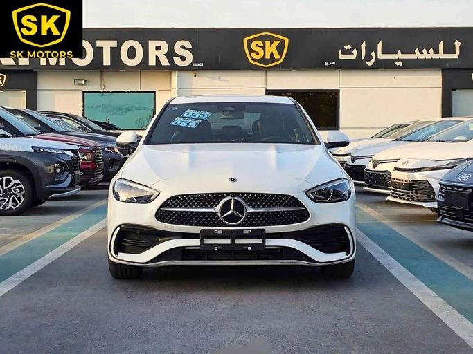 New Mercedes-Benz C-Class 200 L V (W206), 1.5 l, 2025 in Dubai by SK Motors, White color. Chinese Specs | AUTO.AE
