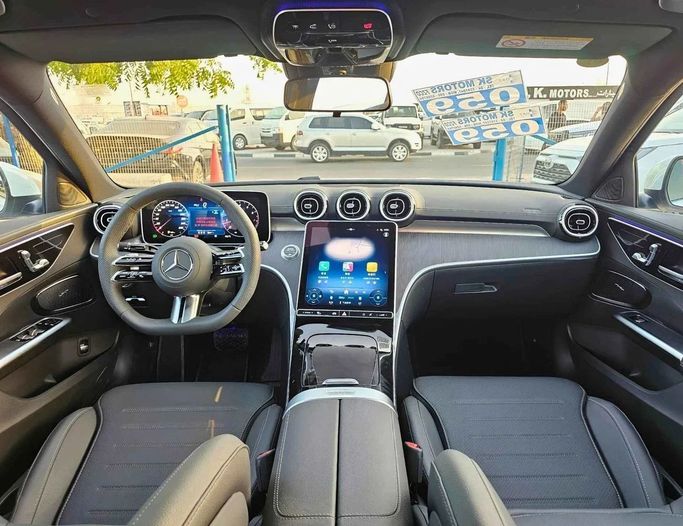 New Mercedes-Benz C-Class 200 L V (W206), 1.5 l, 2025 in Dubai by SK Motors, White color. Chinese Specs | AUTO.AE