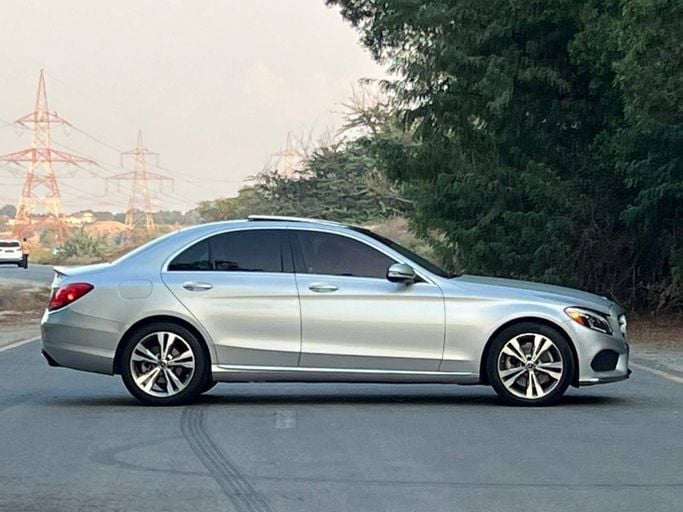 New Mercedes-Benz C-Class 300 IV (W205) Facelift, 2.0 l, 2018 in Dubai by Prestige motors, Grey color. American Specs | AUTO.AE