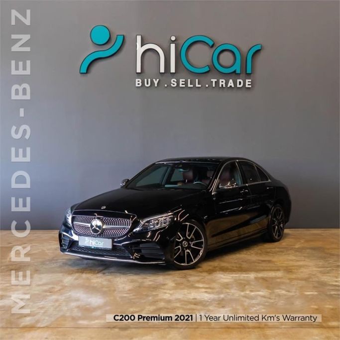 Used Mercedes-Benz C-Class 200 IV (W205) Facelift, 2.0 l, 2021 in Dubai by Hi Car Approved Pre-Owned Cars Showroom, Black color. GCC Specs | AUTO.AE | Listing #264515