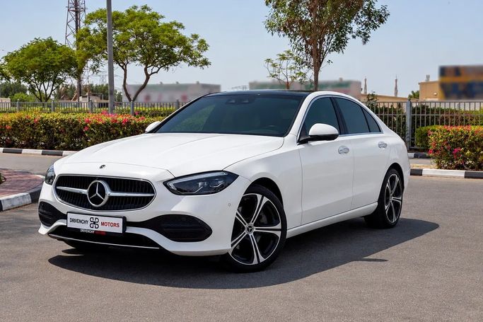 Used ⁦Mercedes-Benz C-Class 300 V (W206), 2.0 l, 2023⁩ in UAE, Dubai by Drivenchy Motors, White color. Korean Specs | AUTO.AE | Listing #285365