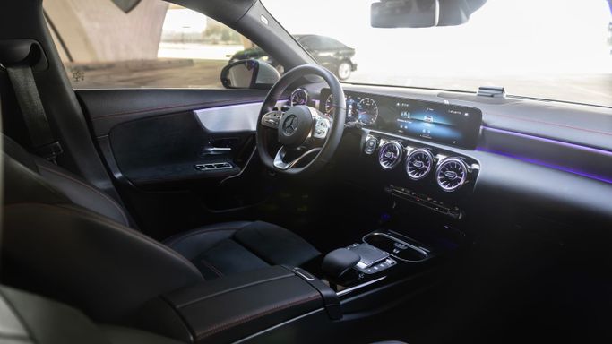 Mercedes-Benz CLA 250 II (C118, X118), 2022 economy sedan for rent in Dubai by AVA car rental, white color | AUTO.AE